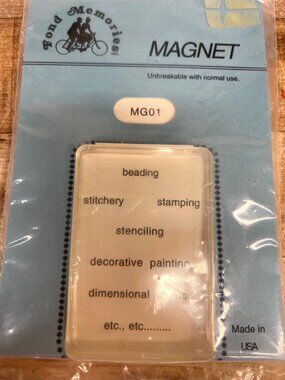 Fond Memories Acrylic Magnet Craft Kit MG01 Unbreakable 2-Piece DIY Set Made In